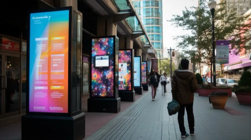 Advertising application with digital screens